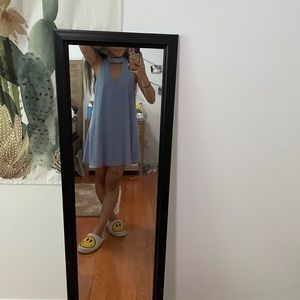 periwinkle high neck dress